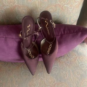 Nina brown cloth dress heels size 9